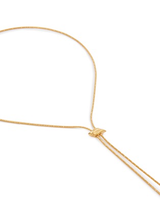 Detail View - Click To Enlarge - MISSOMA - X SAVISLOOK 18K Gold Plated Sterling Silver Slider Lariat Chain Necklace