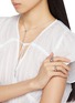 Front View - Click To Enlarge - MISSOMA - X SAVISLOOK Rhodium Plated Sterling Silver Sculptural Crossover Ring