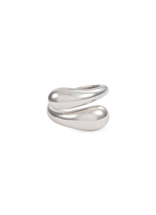 Main View - Click To Enlarge - MISSOMA - X SAVISLOOK Rhodium Plated Sterling Silver Sculptural Crossover Ring