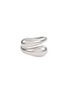 Main View - Click To Enlarge - MISSOMA - X SAVISLOOK Rhodium Plated Sterling Silver Sculptural Crossover Ring