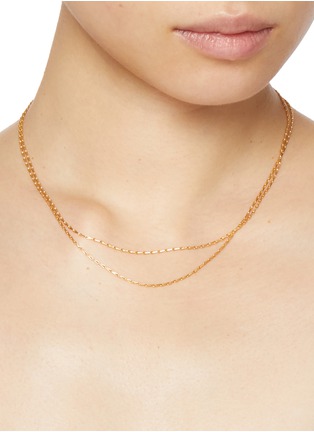 Figure View - Click To Enlarge - MISSOMA - x SAVISLOOK Twisted Double Chain Necklace