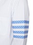  - THOM BROWNE - Four-Bar Striped Cotton Poplin Shirt