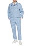Figure View - Click To Enlarge - THOM BROWNE - Four-Bar Striped Cotton Poplin Shirt