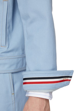  - THOM BROWNE - Contrast Stitch Backstrap Denim Jacket
