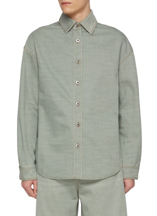 Main View - Click To Enlarge - LOEWE - Medium Wash Denim Shirt