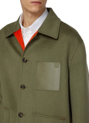  - LOEWE - Anagram Pocket Contrast Lining Wool Workwear Jacket