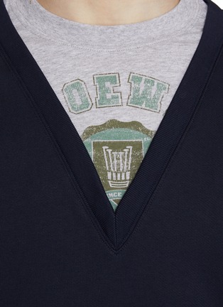  - LOEWE - Layered Varsity Cotton T-Shirt Sweatshirt