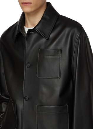  - LOEWE - Hybrid Workwear Leather Jacket