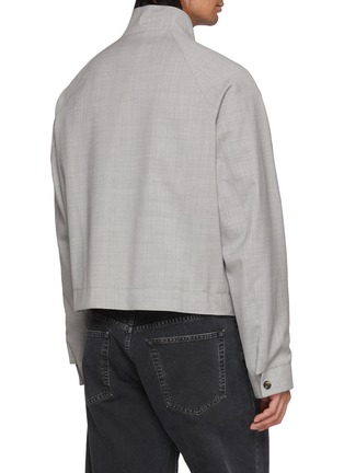 Back View - Click To Enlarge - LOEWE - Stand Collar Zip Up Wool Jacket
