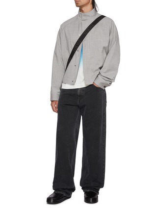 Figure View - Click To Enlarge - LOEWE - Stand Collar Zip Up Wool Jacket
