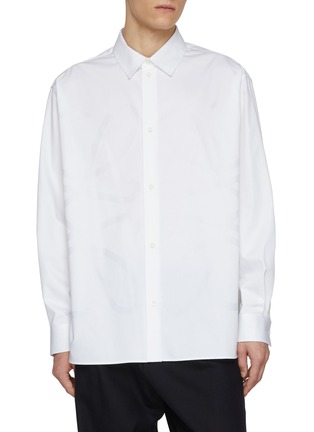 Main View - Click To Enlarge - LOEWE - Tonal Anagram Cotton Shirt