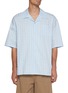 Main View - Click To Enlarge - LOEWE - Checkered Jacquard Anagram Cotton Shirt