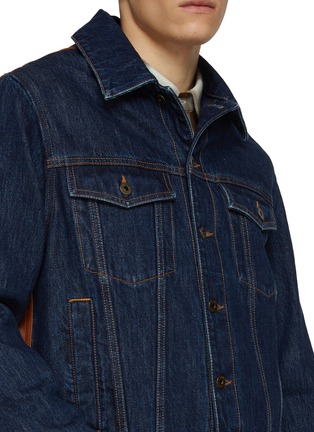  - LOEWE - Hybrid Dark Washed Denim Leather Jacket