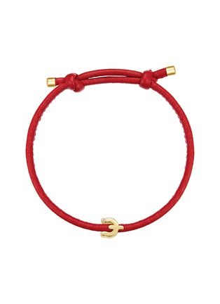 Main View - Click To Enlarge - DOSIS G6C - Basic 18K Gold Diamond Leather Cord Bracelet