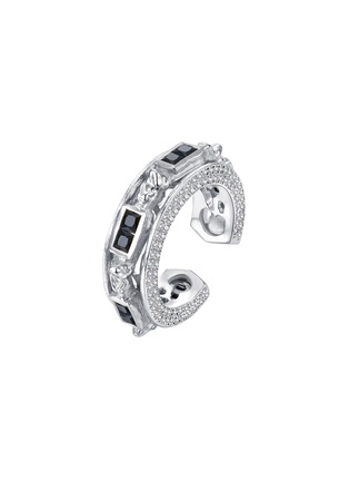 Main View - Click To Enlarge - DOSIS G6C - Awaken 18K White Gold Diamond Black Spinel Ring — HK 18.5