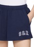  - SPORTY & RICH - Ivy Disco Cotton Shorts