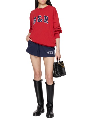 Figure View - Click To Enlarge - SPORTY & RICH - Ivy Disco Cotton Shorts