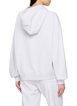 Back View - Click To Enlarge - SPORTY & RICH - Ivy Zipped Cotton Hoodie