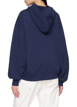 Back View - Click To Enlarge - SPORTY & RICH - Ivy Zipped Cotton Hoodie