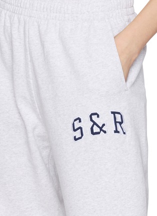  - SPORTY & RICH - Embroidered Cotton Sweatpants