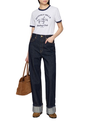 Figure View - Click To Enlarge - SPORTY & RICH - Beverly Hills Riding Club Cotton Ringer T-Shirt