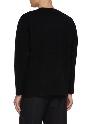 Back View - Click To Enlarge - ATTACHMENT - Double Faced Wool Knit Sweater