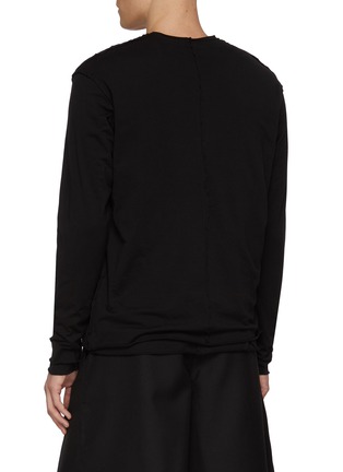 Back View - Click To Enlarge - ATTACHMENT - Long Sleeve Layered Cotton Top