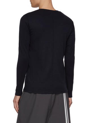 Back View - Click To Enlarge - ATTACHMENT - Long Sleeve Wool Jersey Top
