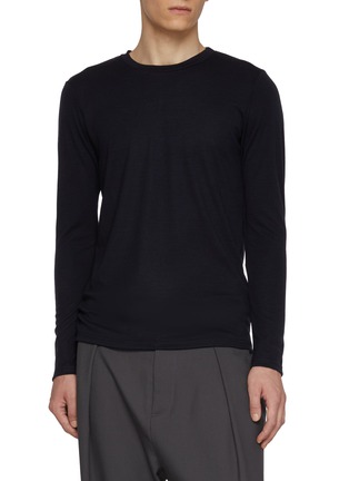 Main View - Click To Enlarge - ATTACHMENT - Long Sleeve Wool Jersey Top