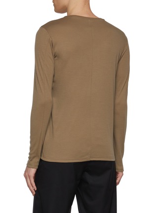 Back View - Click To Enlarge - ATTACHMENT - Long Sleeve Wool Jersey Top