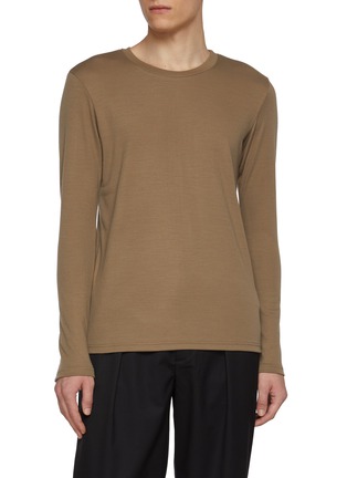 Main View - Click To Enlarge - ATTACHMENT - Long Sleeve Wool Jersey Top