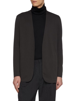 Main View - Click To Enlarge - ATTACHMENT - Collarless Double Faced Cotton Cardigan