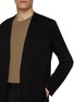  - ATTACHMENT - Collarless Double Faced Cotton Cardigan