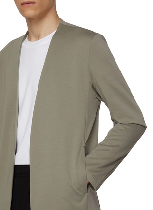  - ATTACHMENT - Collarless Double Faced Cotton Cardigan