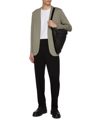 Figure View - Click To Enlarge - ATTACHMENT - Collarless Double Faced Cotton Cardigan