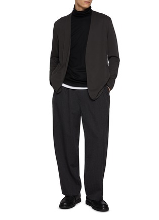 Figure View - Click To Enlarge - ATTACHMENT - Long Sleeve Turtleneck Wool Jersey Top