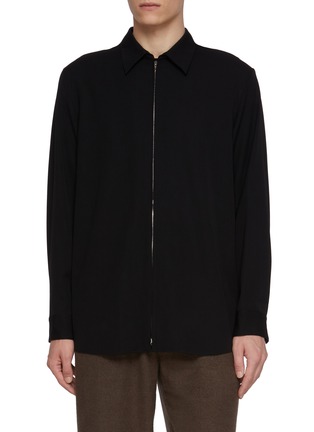 Main View - Click To Enlarge - ATTACHMENT - High Twist Wool Zip Up Shirt