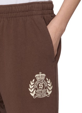  - SPORTY & RICH - Crest Embroidered Cotton Sweatpants