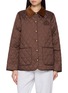 SPORTY & RICH Crest Embroidered Quilted Jacket