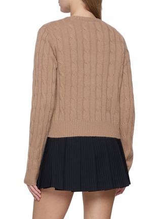 Back View - Click To Enlarge - SPORTY & RICH - SRC Cableknit Cashmere Wool Cardigan