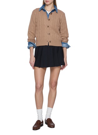 Figure View - Click To Enlarge - SPORTY & RICH - Oversized NY Crest Cotton Denim Shirt