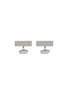 Main View - Click To Enlarge - TATEOSSIAN - Caple Rope White Bronze Plated Enamel Cufflinks