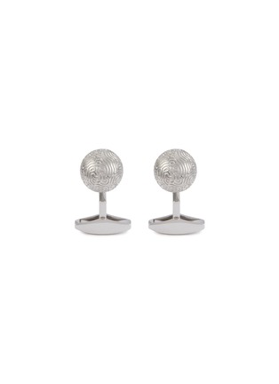 Main View - Click To Enlarge - TATEOSSIAN - Coral Sphere Rhodium Plated Sterling Silver Cufflinks