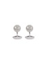 Main View - Click To Enlarge - TATEOSSIAN - Coral Sphere Rhodium Plated Sterling Silver Cufflinks