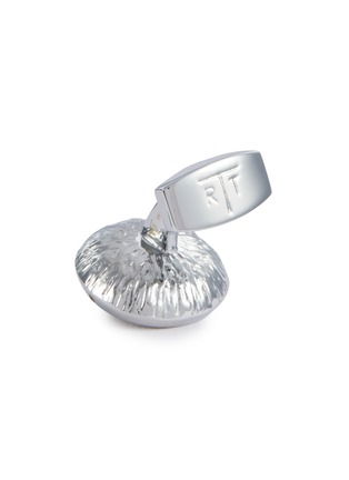 Detail View - Click To Enlarge - TATEOSSIAN - Swivelling Meteorites Palladium Plated Cufflinks