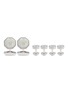Main View - Click To Enlarge - TATEOSSIAN - London Eye Rhodium Plated Sterling Silver Mother Of Pearl Diamond Cufflink Shirt Stud Set