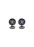 Main View - Click To Enlarge - TATEOSSIAN - Rotare Gear Gunmetal Gold Plated Mother Of Pearl Enamel Cufflinks