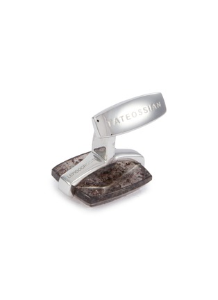 Detail View - Click To Enlarge - TATEOSSIAN - 35 Anniversary Rhodium Plated Sterling Silver Lepidocrocite Cufflinks