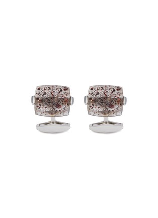 Main View - Click To Enlarge - TATEOSSIAN - 35 Anniversary Rhodium Plated Sterling Silver Lepidocrocite Cufflinks