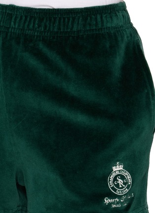  - SPORTY & RICH - Crown Velour Cotton Tennis Shorts
